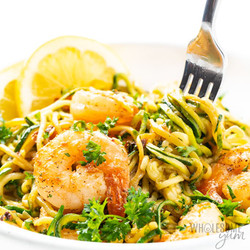 Low Carb Keto Shrimp Scampi With Zucchini Noodles
