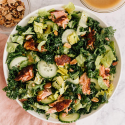 Roasted Salmon Salad With Sesame Ginger Dressing