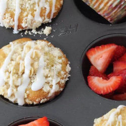Strawberry Lemon Streusel Muffins