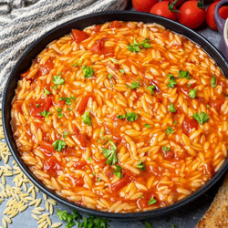 Manestra (greek Orzo With Tomato Sauce)