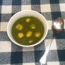 Herb Soup With Potato Dumplings