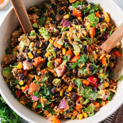 Chopped Taco Ground Beef Salad