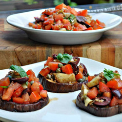 Eggplant Bruschetta – Low Carb, Paleo, Gluten Free