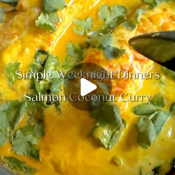 One-pan Salmon Coconut Curry