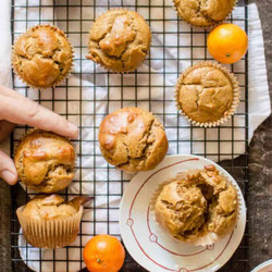 Flourless Sweet Potato Peanut Butter Muffins