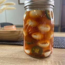 Spicy Cajun Pickled Quail Eggs