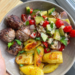 Greek Lamb Meatballs Bowls