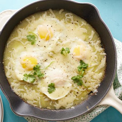 Baked Eggs With Salsa Verde