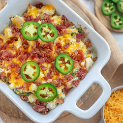 Keto Jalapeno Popper Chicken Casserole
