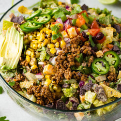 Chopped Tex-mex Ground Beef Taco Salad