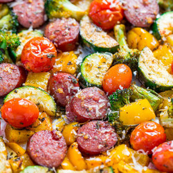 Sheet Pan Sausage And Vegetables