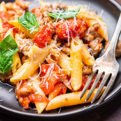 Sausage Cherry Tomato Pasta