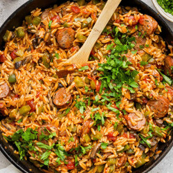 One-pan Orzo And Chicken Sausage Recipe