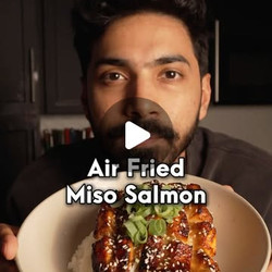 Air Fried Miso Glazed Salmon