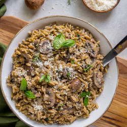 Creamy Orzo And Mushrooms