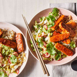 Gochujang-glazed Tempeh &amp; Brown Rice Bowls