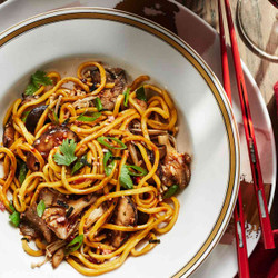 Longevity Noodles With Oyster, Shiitake, And Enoki Mushrooms