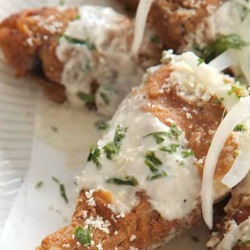 oil-free yoghurt and onion fried chicken