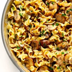 Mushroom Stroganoff (vegetarian)