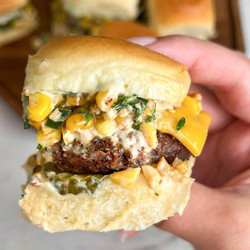 Street Corn Cheeseburger Sliders