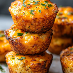 Low Carb Cheesy Cauliflower Muffins