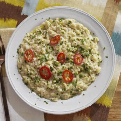 Goat Cheese And Herb Orzo Risotto