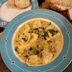 Creamy Sausage with Rapini and Tortellini