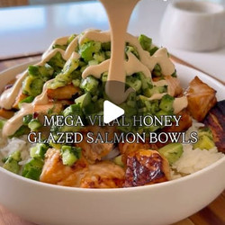 Honey Glazed Salmon Bowls