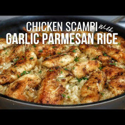 Chicken Scampi With Garlic Parmesan Rice