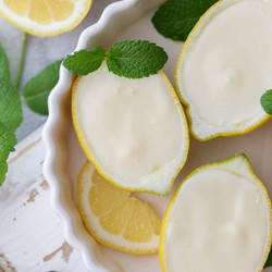 Lemon Possets In Lemon Shells