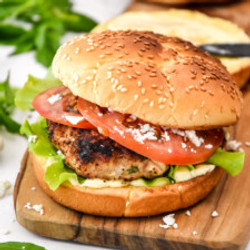 Feta Basil Turkey Burgers