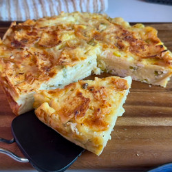 Shredded Tortilla Cottage Cheese Chicken Pie