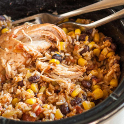 Slow Cooker Chicken Burrito Bowls