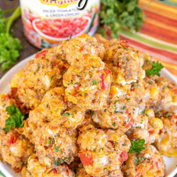 Rotel Cream Cheese Sausage Balls