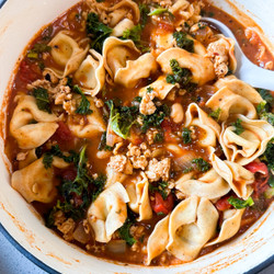 Creamy Tortellini Soup With Chicken Sausage