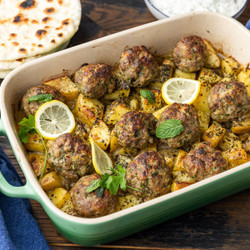 One-pan Greek Meatballs And Potatoes