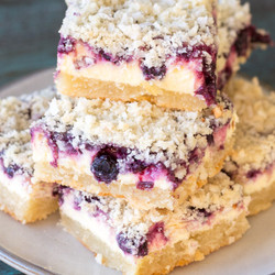Keto Lemon Blueberry Cheesecake Bars