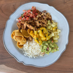 Burrito Bowls With Shredded Mexican Chicken