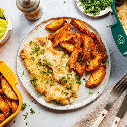 Veganes Zwiebel-Sahne-Schnitzel