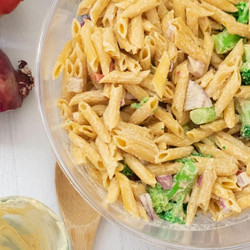 Gluten Free Hummus Pasta Salad