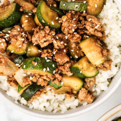 Ground Chicken And Zucchini Stir Fry