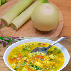 Hearty Vegetable Soup With Homemade Croutons