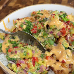 Pineapple Shrimp Bowl With Coconut Rice