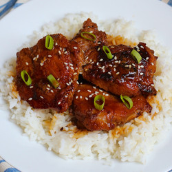Honey Ginger Chicken Over Rice