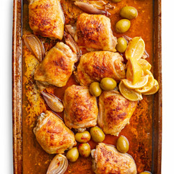 Sheet-pan Chicken With Lemons And Green Olives