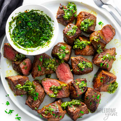 Sirloin Steak Tips (with Chimichurri!)