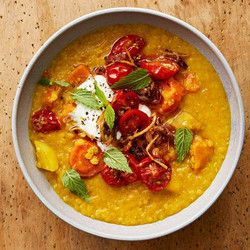 Golden Dal With Gingered Tomatoes
