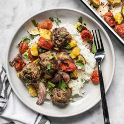Beef Kofta Meatballs With Roasted Vegetables