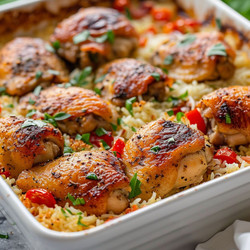 Italian Chicken Rice Casserole