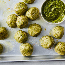 Chicken Pesto Meatballs